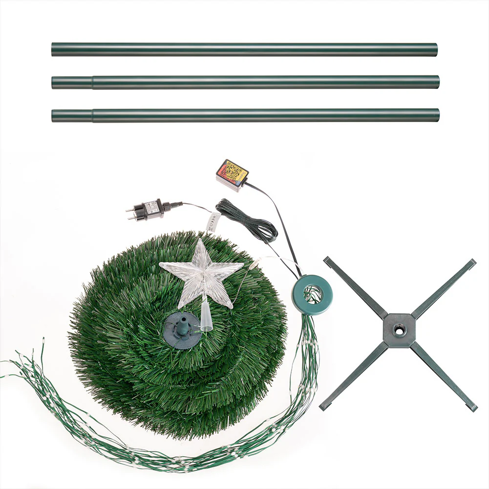 Albero di Natale 70x210 cm Pieghevole con 342 LEd RGB Smart e Controllo App - immagine 3