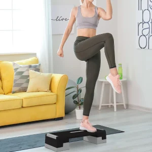 Stepper Altezza Regolabile Gradini Rimovibili Antiscivolo ABS 97x36 H15/20/25cm