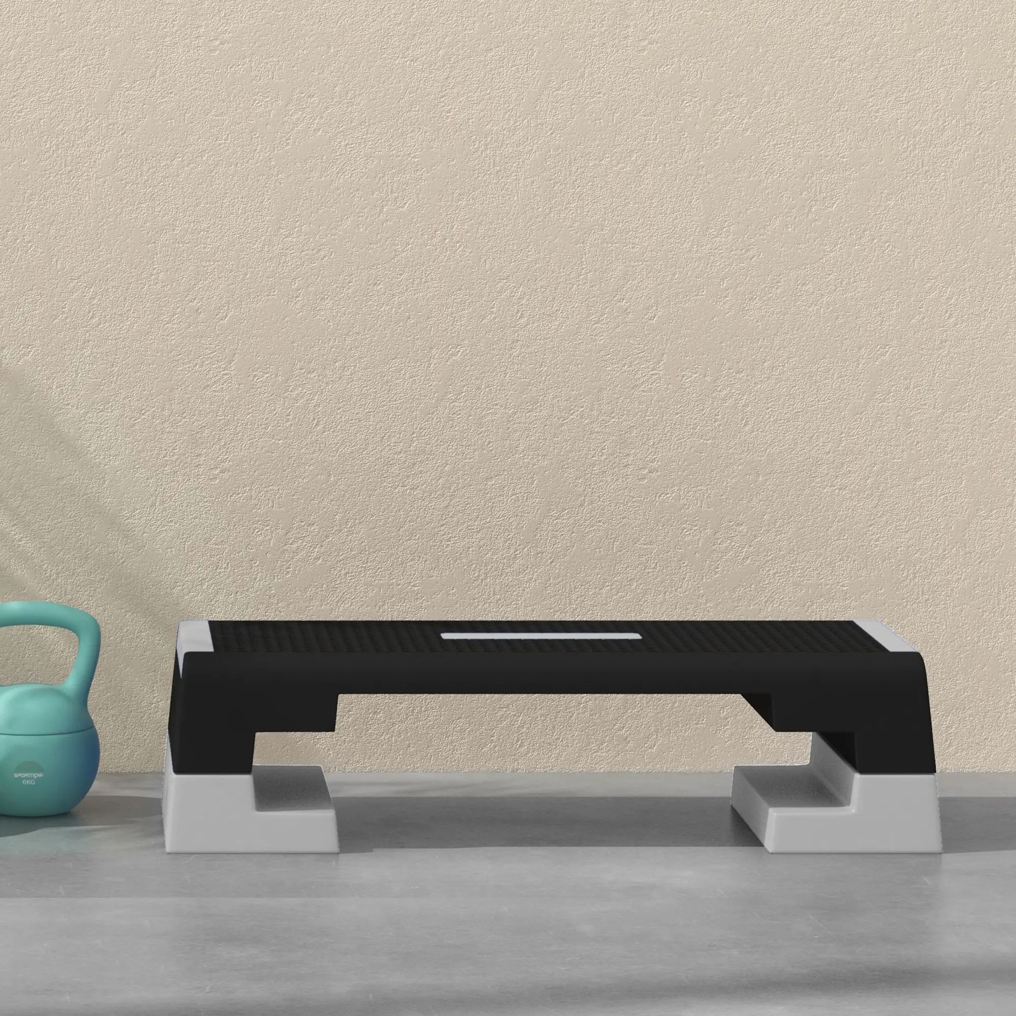 Stepper Altezza Regolabile Gradini Rimovibili Antiscivolo ABS 97x36 H15/20/25cm - immagine 4