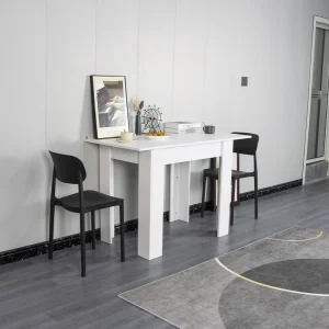 Tavolo in Legno Cucina 60x90 cm H 78 cm Allungabile fino a 60x120 cm Bianco