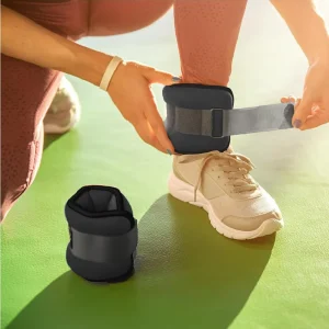 Kit 2 Pesi Allenamento Fitness 4KG Regolabili per Polsi e Caviglie Nero