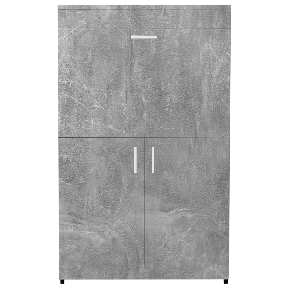 Mobile con Asse da Stiro Incorporato a Scomparsa Salvaspazio con Ripiani e Ruote Grigio - immagine 5