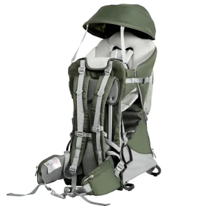 Zaino Porta Bimbo max 18 kg 6-36 Mesi Alluminio con Tettuccio Cintura e Spallacci