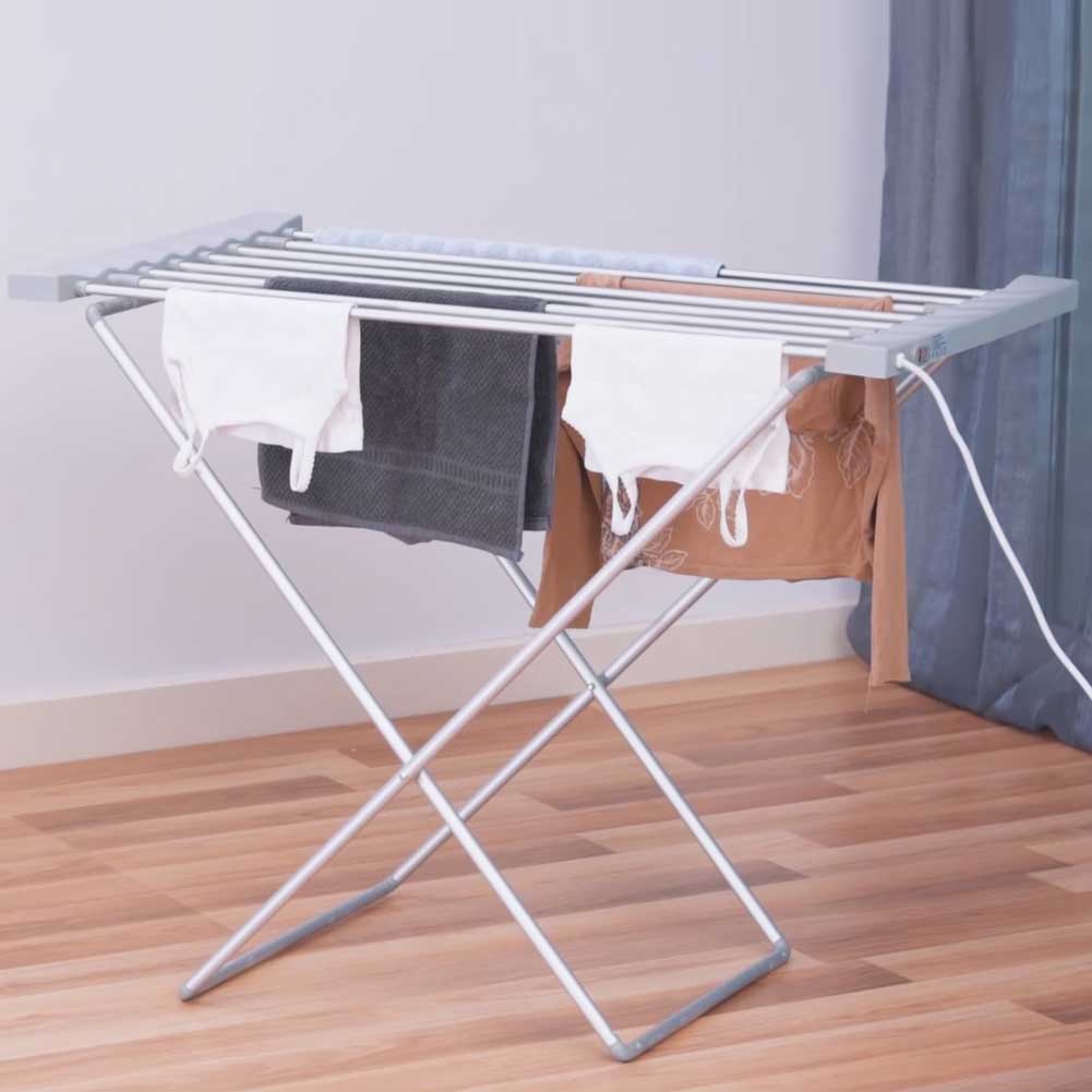 Stendibiancheria Elettrico 120W Stendino in Alluminio Pieghevole Asciugabiancheria - immagine 4