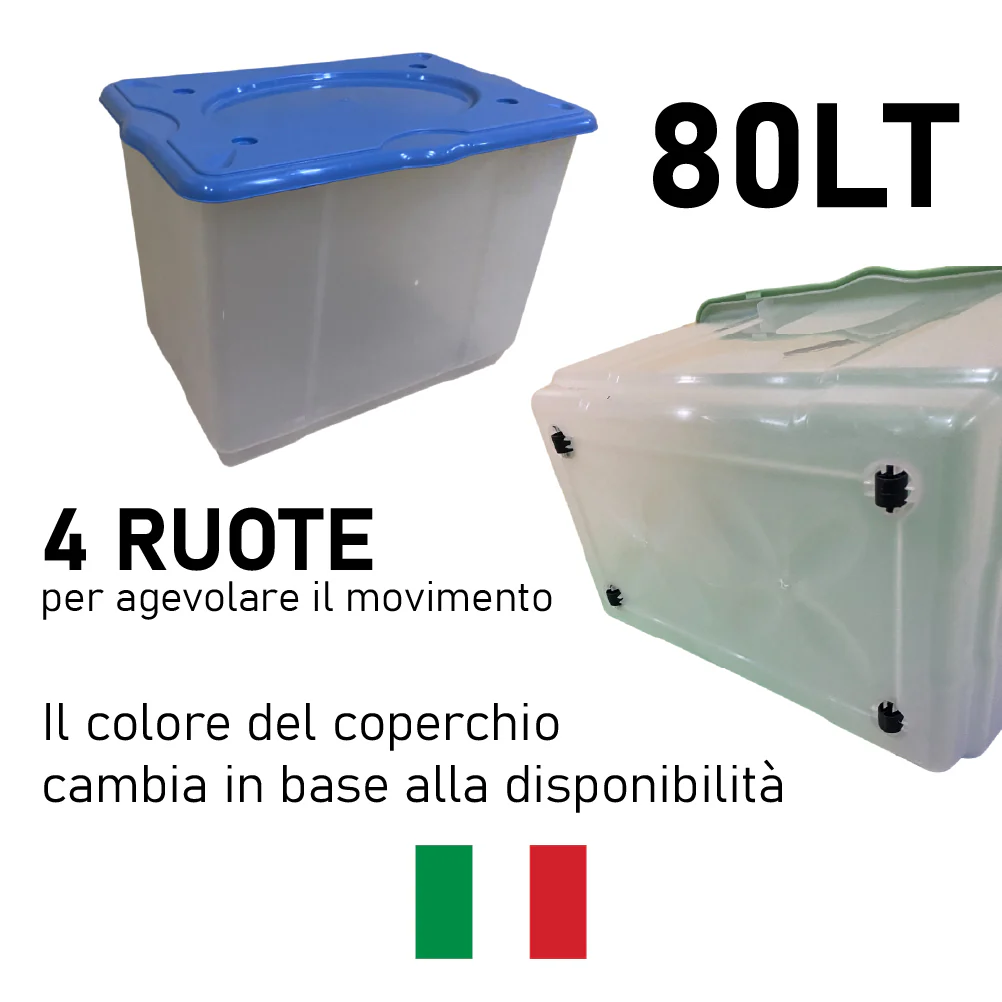 Kit 2pz Scatole Porta Tutto Porta Oggetti Plastica Trasparente 4Ruote 60x40 H45cm - immagine 5