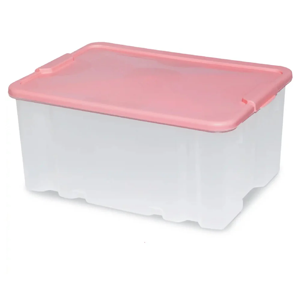 Kit 3pz Scatole Porta Tutto Porta Oggetti Plastica Trasparente 50x37 H25cm - immagine 3