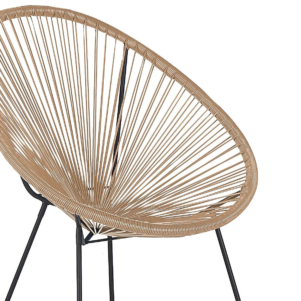 2 x Sedia Poltrona in Polyrattan per Giardino Terrazzo Interno Esterno Moderna Ecrù - immagine 6