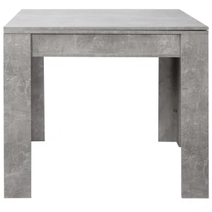 Tavolo da Pranzo Quadrato 90x90cm Allungabile a 180cm Apertura a Libro Cemento