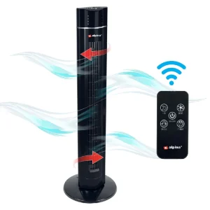 Ventilatore Torre Colonna 107cm Oscillante 3velocità Timer Telecomando Ionizzatore