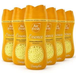 Air Fresh Cristalli Profumati Bucato e Aspirapolvere 6x275gr Fragranza Intensa Vaniglia