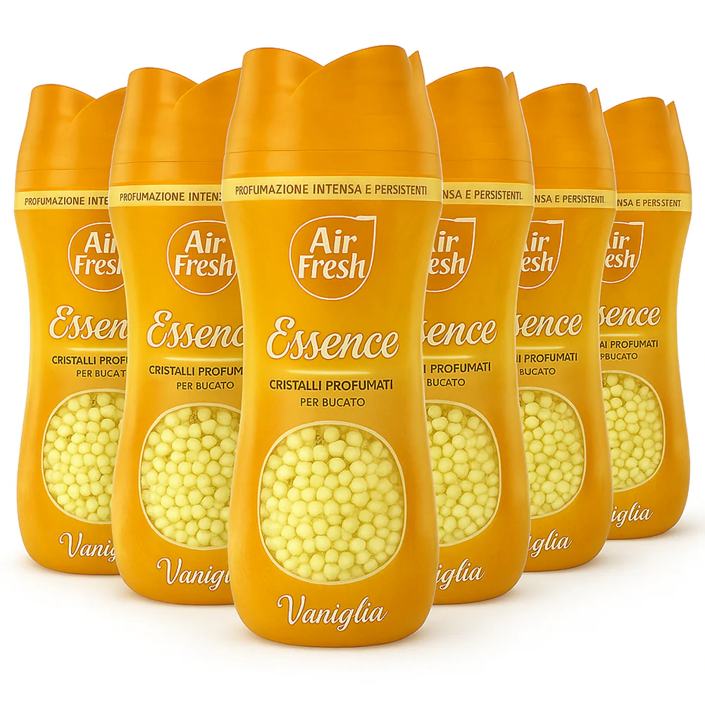 Air Fresh Cristalli Profumati Bucato e Aspirapolvere 6x275gr Fragranza Intensa Vaniglia - immagine 2