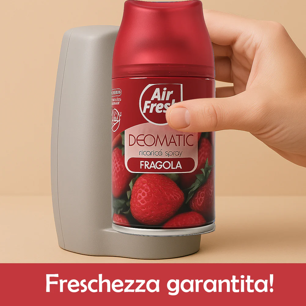 Air Fresh Deomatic Ricariche Profumatore Ambiente 6x250ml Spray Fragola Antiodore - immagine 6