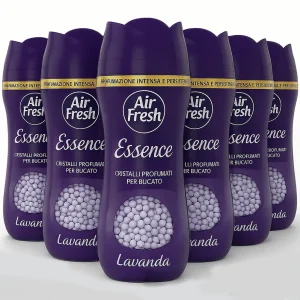 Air Fresh Cristalli Profumati Bucato e Aspirapolvere 6x275gr Fragranza Intensa Lavanda