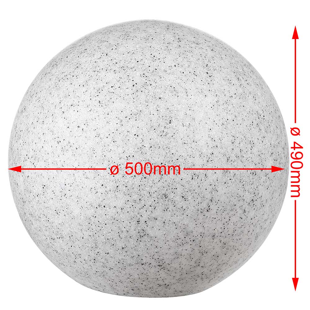 Lampada Sfera Giardino 50cm Luce Esterno Bianco Pietra E27 Decorazione da Esterno - immagine 5