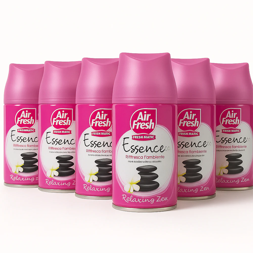 Air Fresh Deomatic Ricariche Profumatore Ambiente 6x250ml Spray Relaxing Zen Antiodore - immagine 7