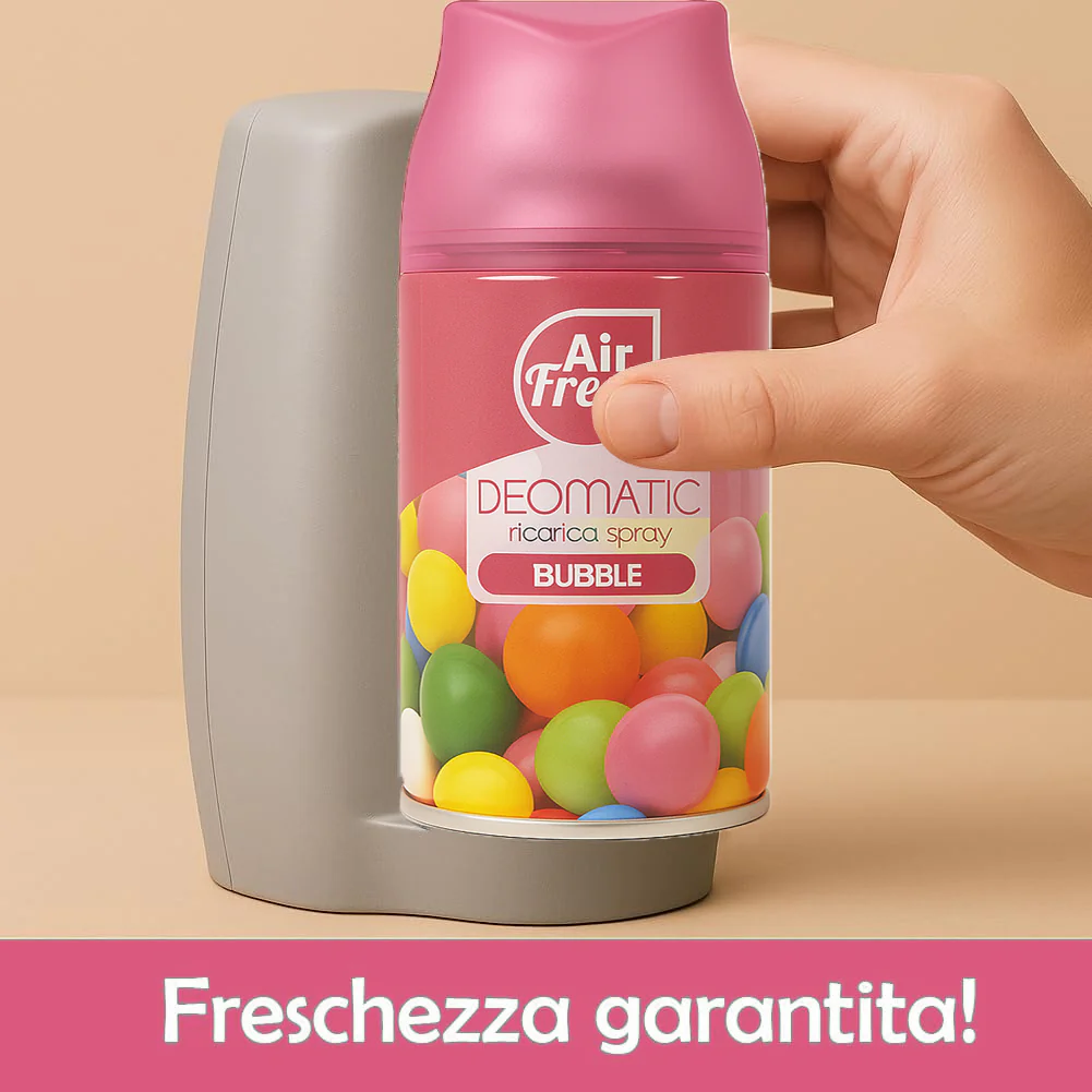 Air Fresh Deomatic Ricariche Profumatore Ambiente 6x250ml Spray Bubble Antiodore - immagine 7