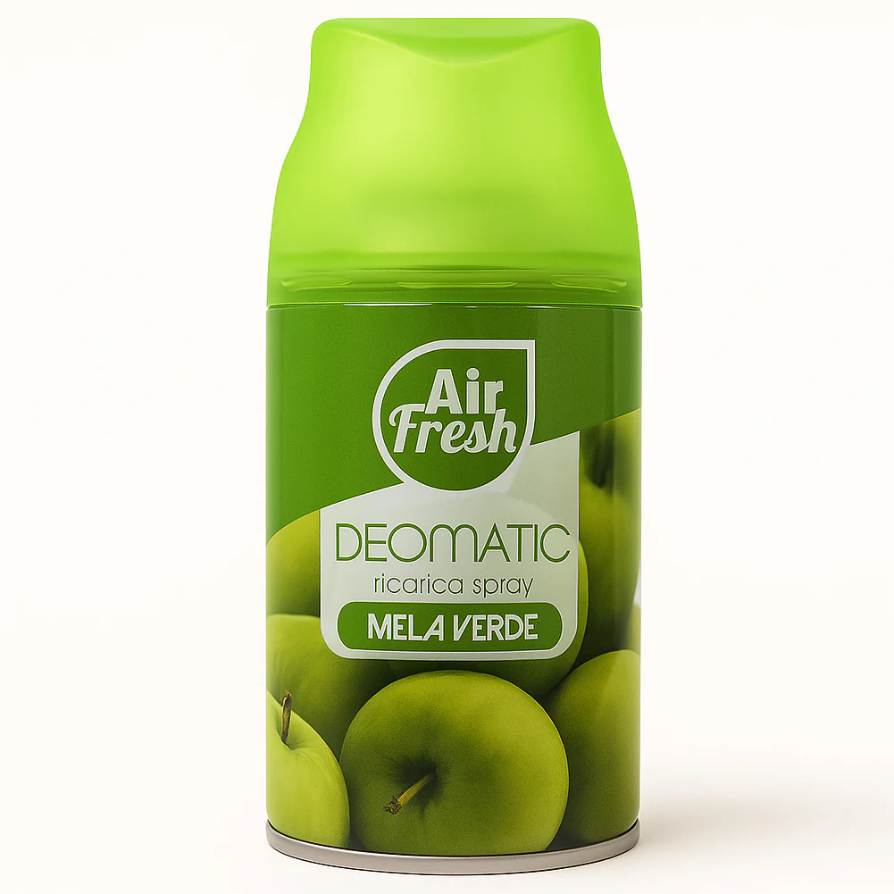 Air Fresh Deomatic Ricariche Profumatore Ambiente 6x250ml Spray Mela Verde Antiodore - immagine 4