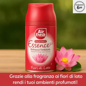 Air Fresh Deomatic Ricariche Profumatore Ambiente 6x250ml Spray Fiore di Loto Antiodore