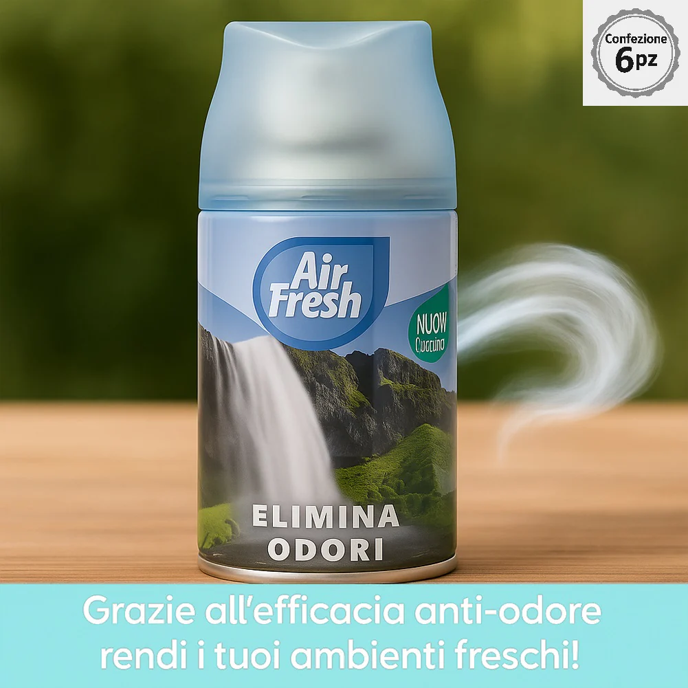 Air Fresh Deomatic Ricariche Profumatore Ambiente 6x250ml Spray Elimina Odori - immagine 2