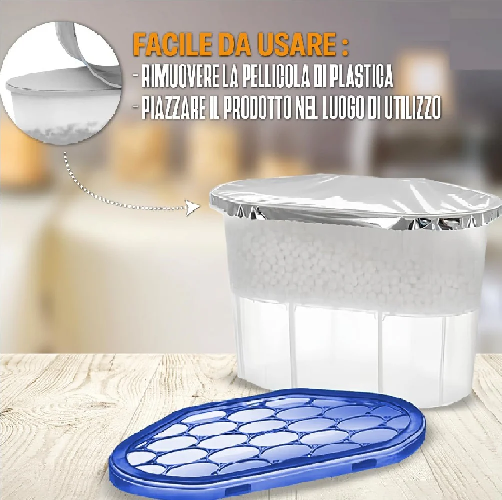 6pz Deumidificatore Casa Portatile 500ml contro Muffa Assorbi Umidità Sandalo - immagine 7