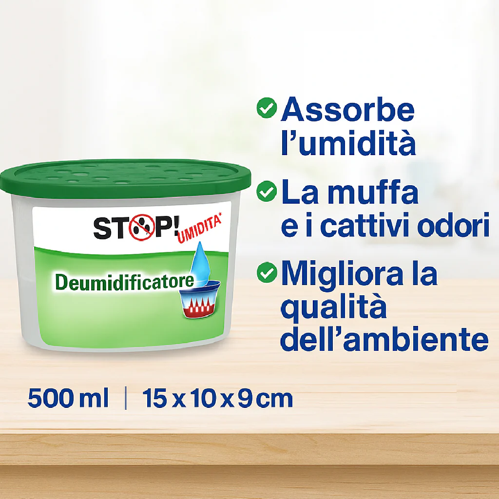 6pz Deumidificatore Casa Portatile 500ml contro Muffa Assorbi Umidità Sandalo - immagine 4