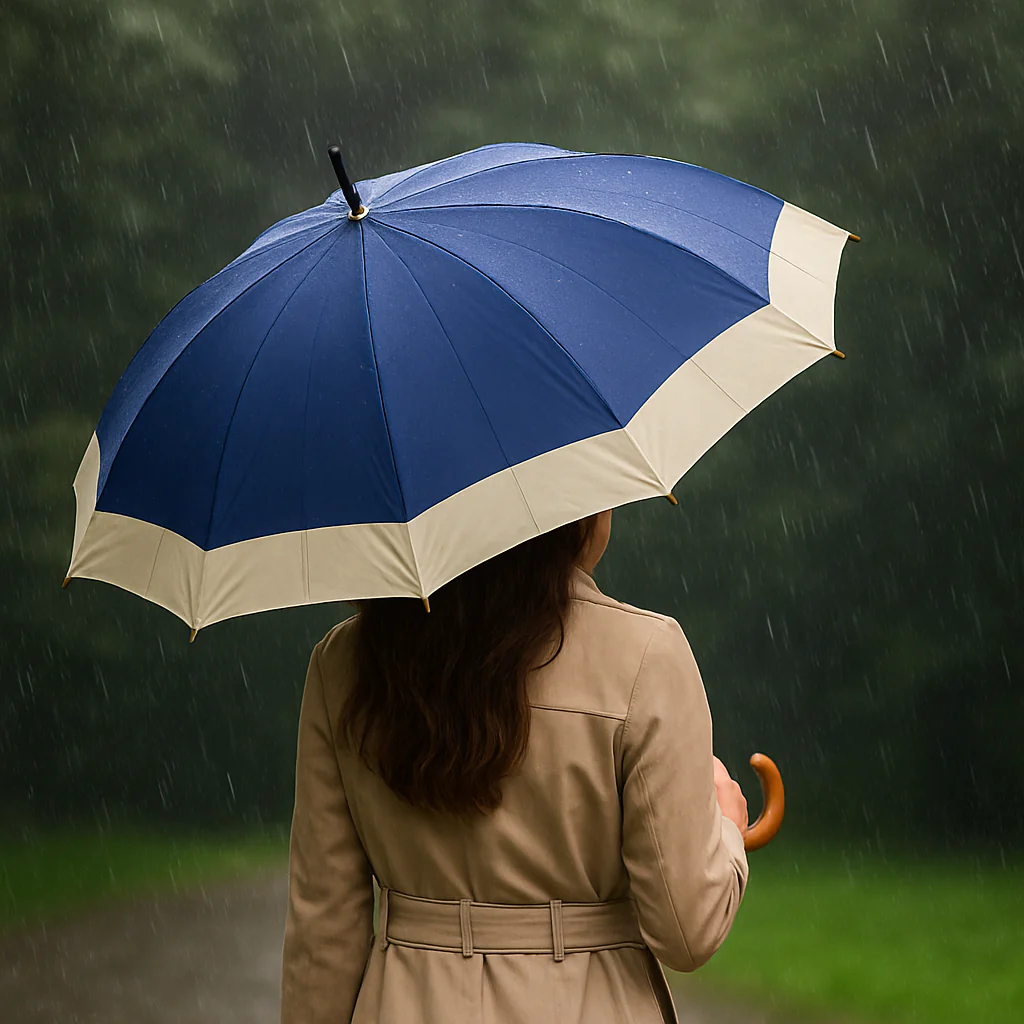 Kit 4 Ombrelli Grandi Automatici Antivento Uomo Donna 12 Stecche Fibra di Vetro - immagine 5