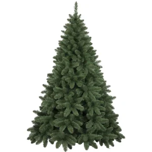 Albero di Natale 150 cm Pino Verde Molto Folto 347 Rami Base in Ferro pieghevole