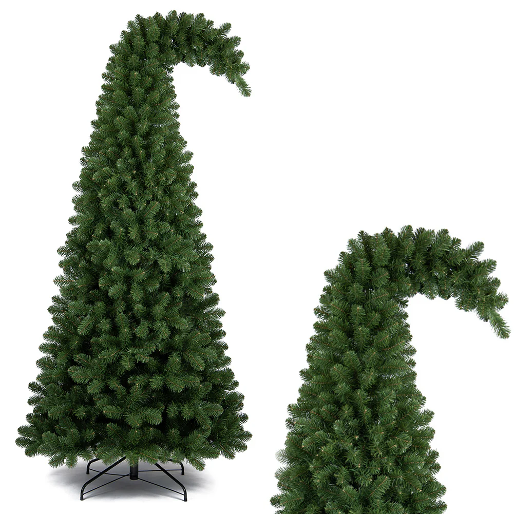 Albero di Natale Verde Punta Ricurva 210cm Artificiale 1100 Punte Pvc Ignifugo - immagine 2