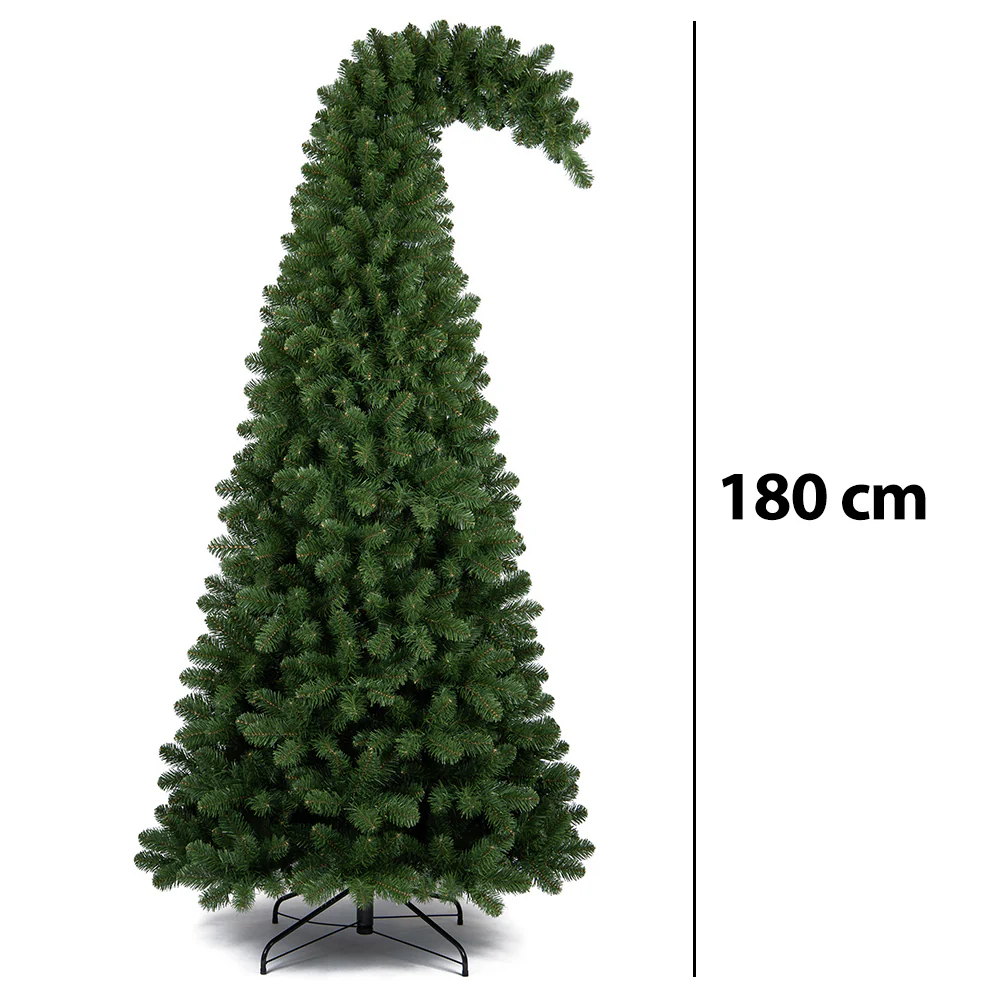 Albero di Natale Verde Punta Ricurva 180cm Artificiale 800 Punte Pvc Ignifugo - immagine 7