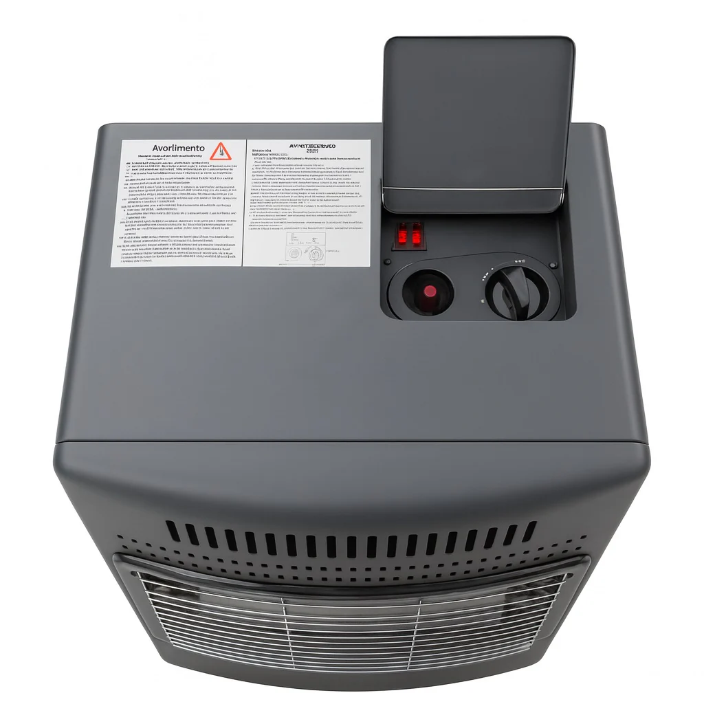 Stufa a Gas Ventilata 2in1 Infrarossi 4.2kw Metallo Nero con Termoventilatore ODS - immagine 4