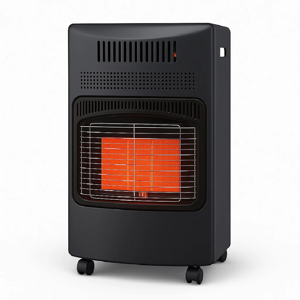 Stufa a Gas Ventilata 2in1 Infrarossi 4.2kw Metallo Nero con Termoventilatore ODS - immagine 2