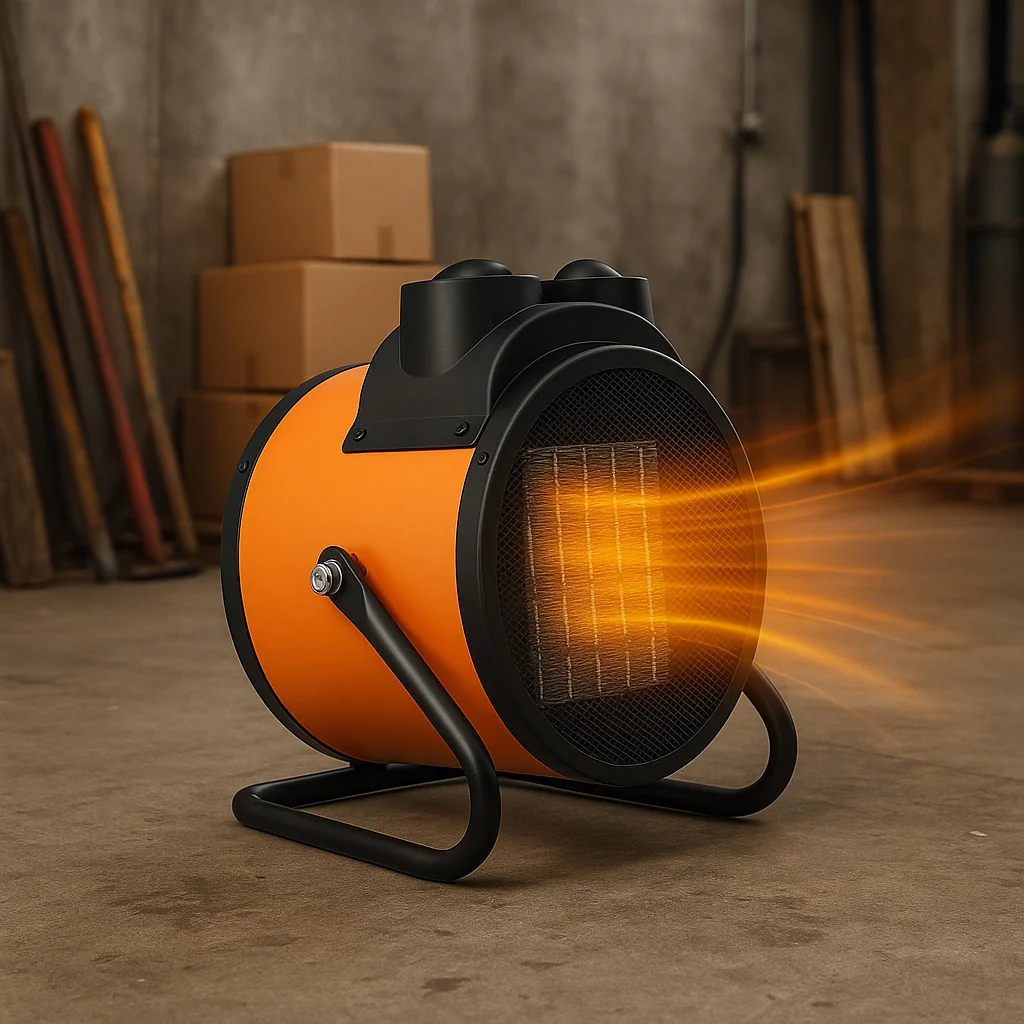 Stufa Elettrica Ceramica Industriale 2000W Termoventilatore Portatile Inclinabile - immagine 6