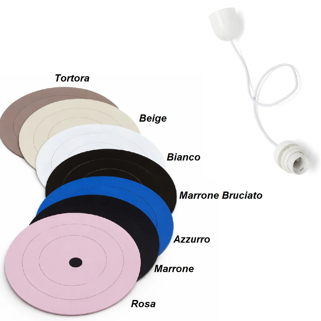 Lampadario Sospensione Metallo Taglio Laser 40 cm 1 luce E27 Marrone - immagine 4