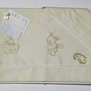 LENZUOLO CESTA CON FEDERA E SOTTO ECRÙ ART.19175