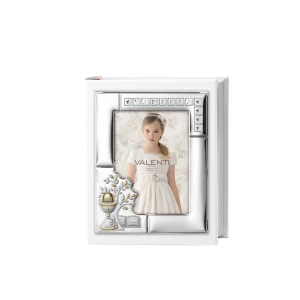 album “Comunione” con letterine in pelle bianca