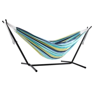 Amaca Brasiliana da Giardino con Supporto Metallo Giardino Campeggio Verde
