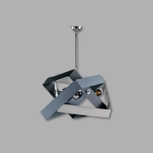 Lampadario Sospensione Metallo verniciato Molly 3 Luci E27 Bianco/Grigio