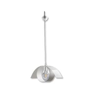 Lampadario Sospensione Metallo Verniciato Gegge  1 luce E27 Bianco