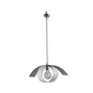 Lampadario Sospensione Metallo Verniciato Gegge  1 luce E27 Bianco/Grigio