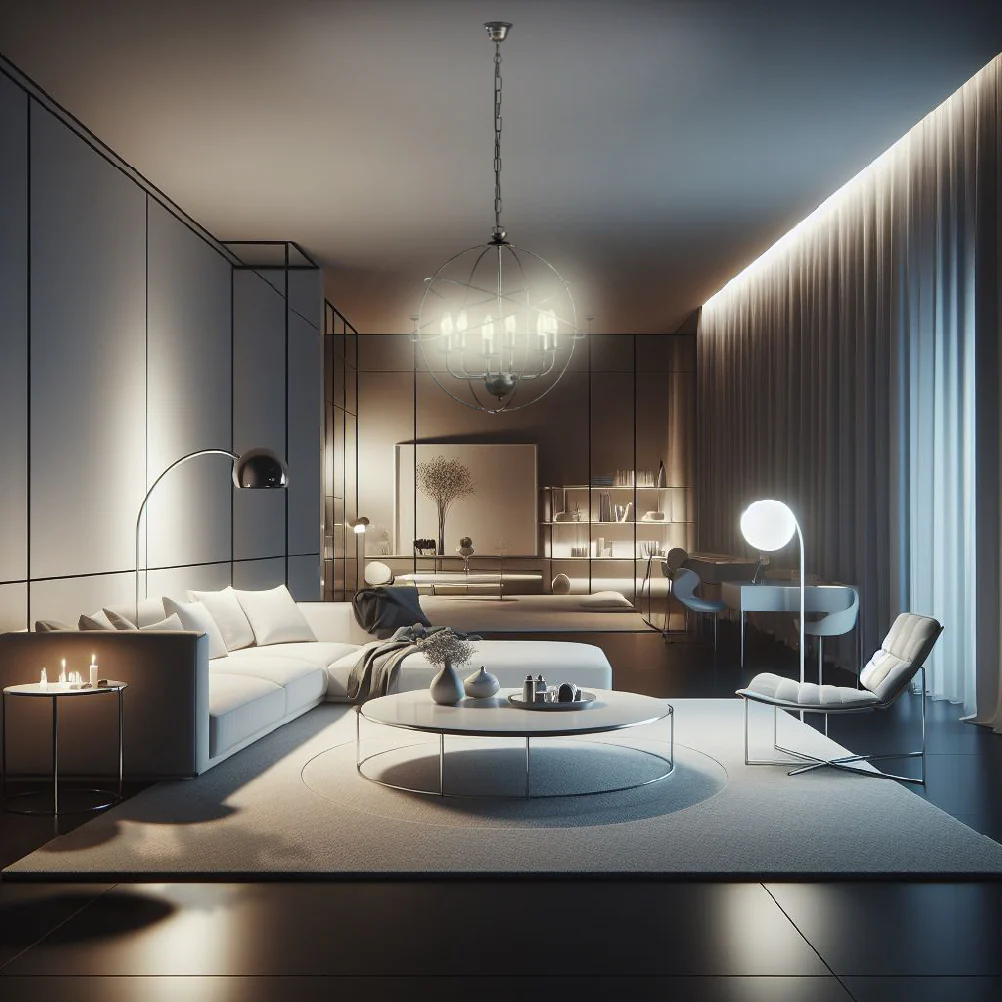 Lampadario Sospensione Metallo Circolare Samira 6 luci Nero/Argento - immagine 3