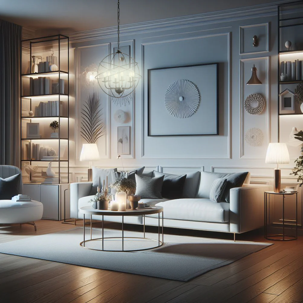 Lampadario Sospensione Metallo Circolare Samira 6 luci Nero/Argento - immagine 4