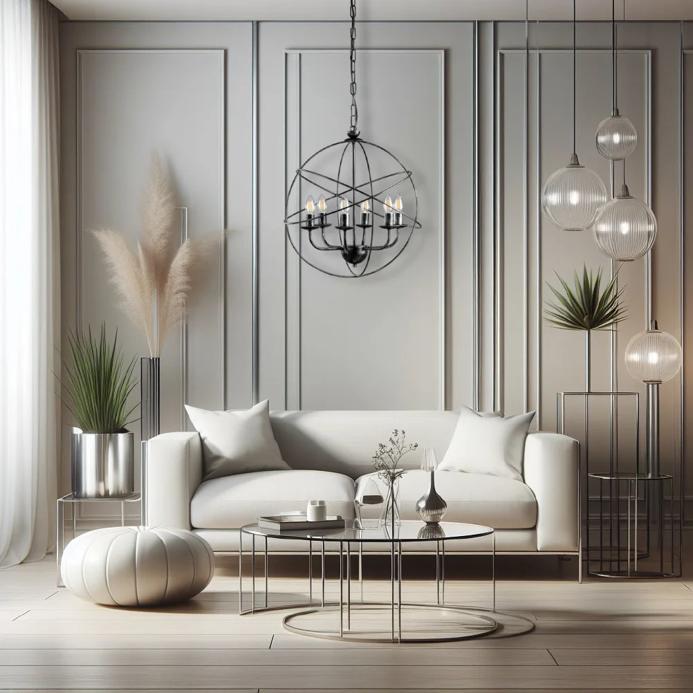 Lampadario Sospensione Metallo Circolare Samira 6 luci E14 Nero/Oro - immagine 4