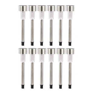 Lampada Solare Giardino Esterno 12pcs LED Luci Solari per Prato Terra H31cm