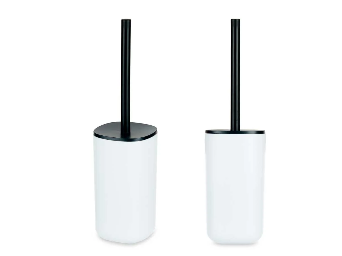 Accessori da Bagno Kit 4pz in Polipropilene Set completo per Bagno Bianco - immagine 4