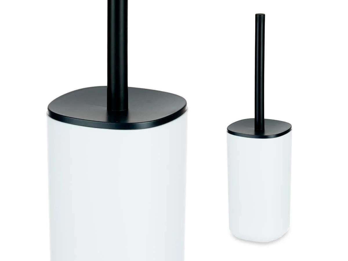 Accessori da Bagno Kit 4pz in Polipropilene Set completo per Bagno Bianco - immagine 3