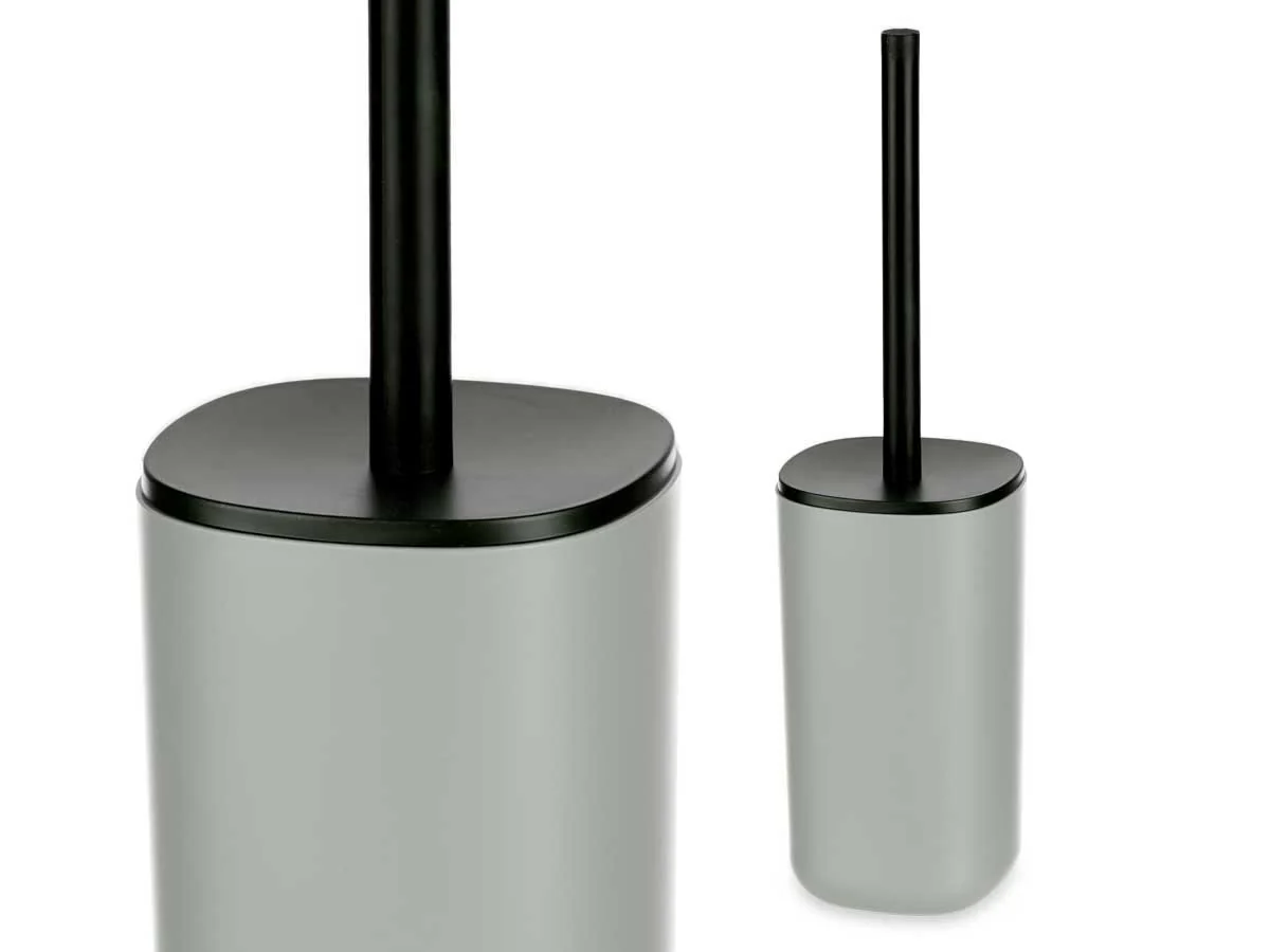 Accessori da Bagno Kit 4pz in Polipropilene Set completo per Bagno Grigio - immagine 4