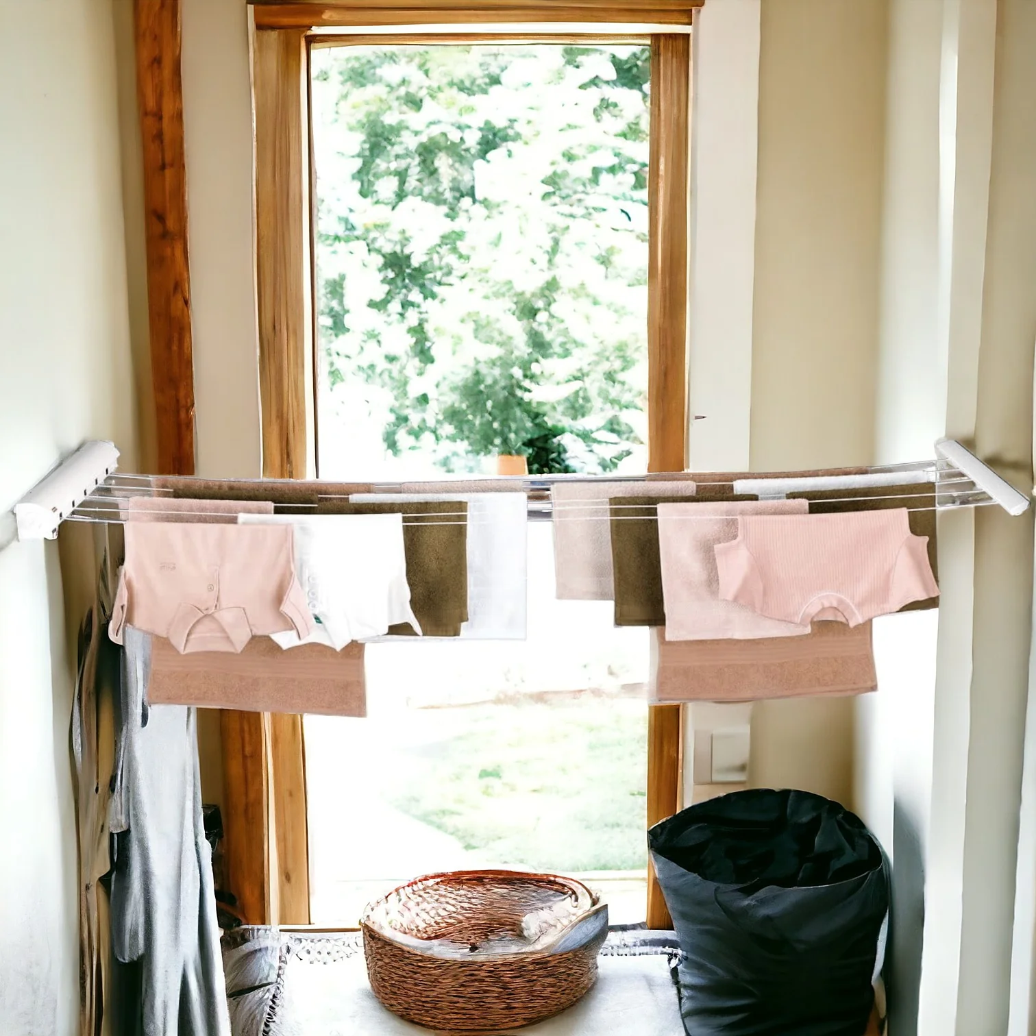 Stendino Estendibile 5 Corde Estensione fino a 3.6 mt uso Interno Casa Hotel B&B - immagine 4