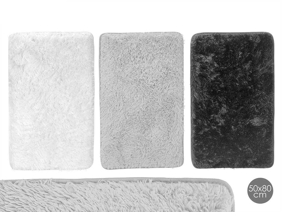 Tappeto Universale Kit 3pz Tappeto Moderno 50x80cm 3 Colori Casa Bagno Camera - immagine 2