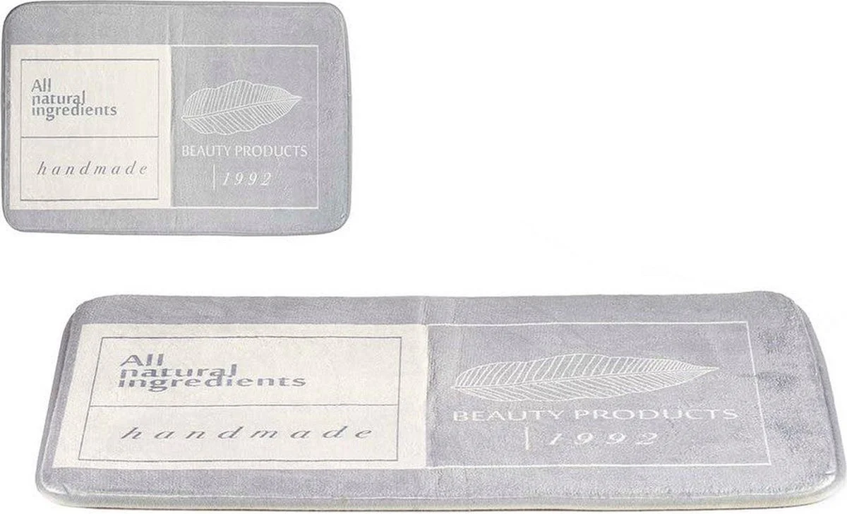 Tappeto da Bagno Beauty Super Assorbente 60 x 40 cm (Grigio) - immagine 3