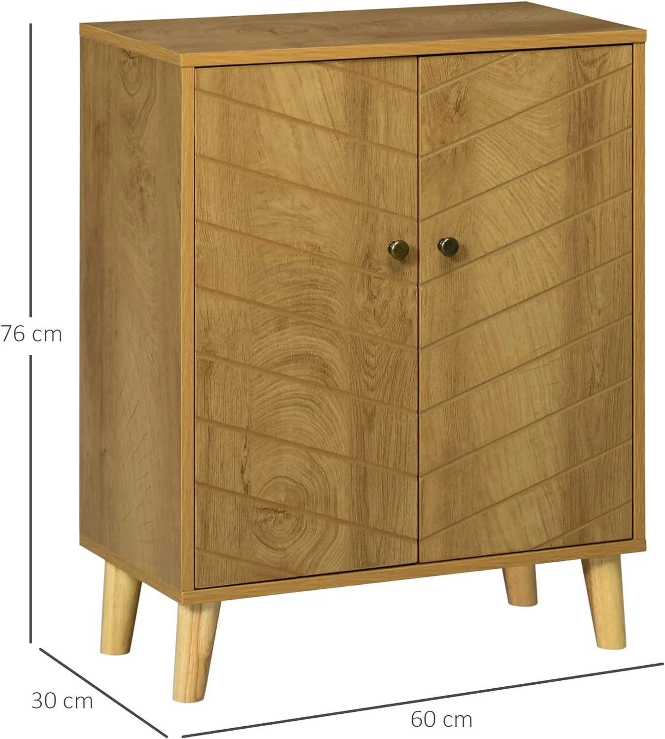 Mobile Credenza 2 ante Stile Vintage 60x30 H76cm - immagine 8